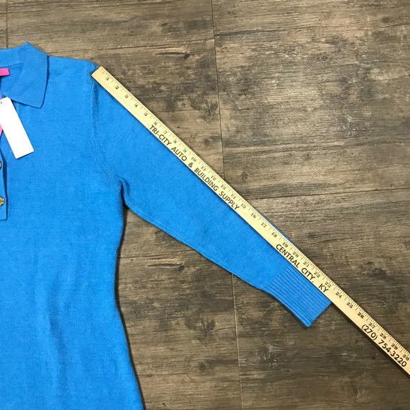 NWT Lilly Pulitzer Lizona Sweater Dress Lunar Blue Women Size XL Long Sleeve New - Picture 6 of 11